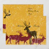 Golden Snow Animal Natuur Holiday Kaart (Voorkant / Achterkant)