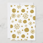 Golden Snow Flakes 1 Bedankkaart (Achterkant)