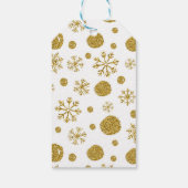 Golden Snow Flakes 1 Cadeaulabel (Achterkant)