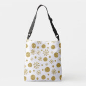 Golden Snow Flakes 1 Crossbody Tas (Achterkant)