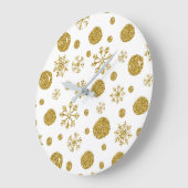 Golden Snow Flakes 1 Grote Klok (Hoek)