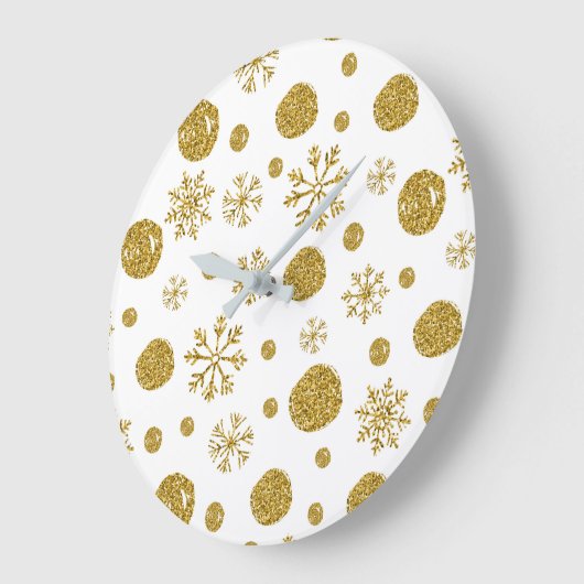 Golden Snow Flakes 1 Grote Klok (Hoek)