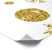 Golden Snow Flakes 1 Poster (Hoek)