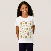 Golden Snow Flakes 1 T-shirt (Voorkant volledig)