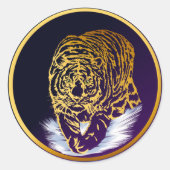Golden Snow Tiger Sticker (Voorkant)