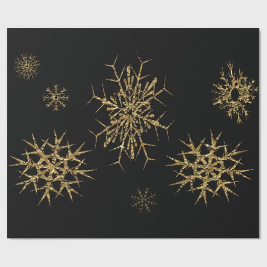 Golden Snow Treasures, 15 meter hoog Cadeaupapier (Vlak)