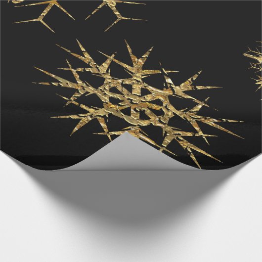 Golden Snow Treasures, 15 meter hoog Cadeaupapier (Hoek)