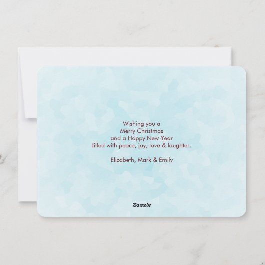 Golden Snowflake Crystals op Frost Merry-kerst Feestdagenkaart (Achterkant)