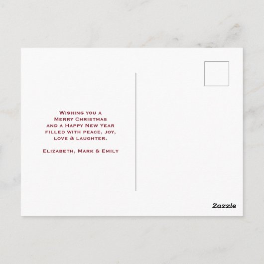 Golden Snowflake Crystals op Frosty Blue Back Briefkaart (Achterkant)