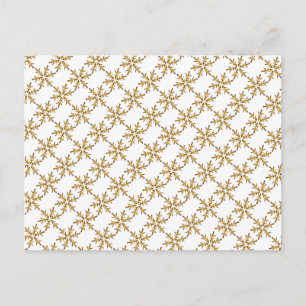 Golden Snowflake Design Briefkaart