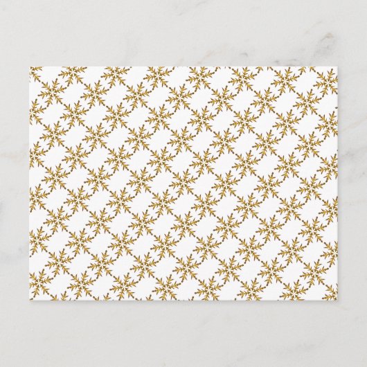 Golden Snowflake Design Briefkaart (Voorkant)