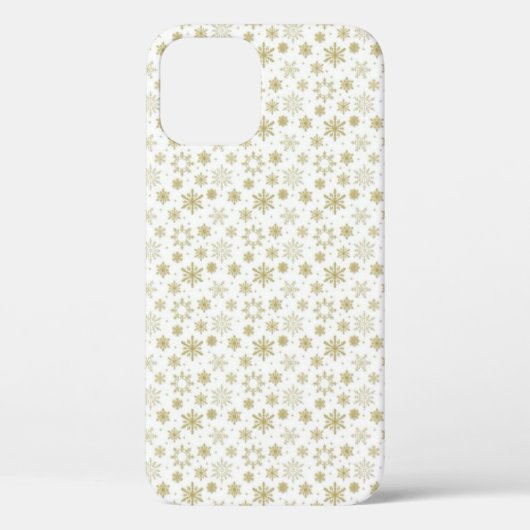 Golden Snowflake Design Phone Case (Achterkant)