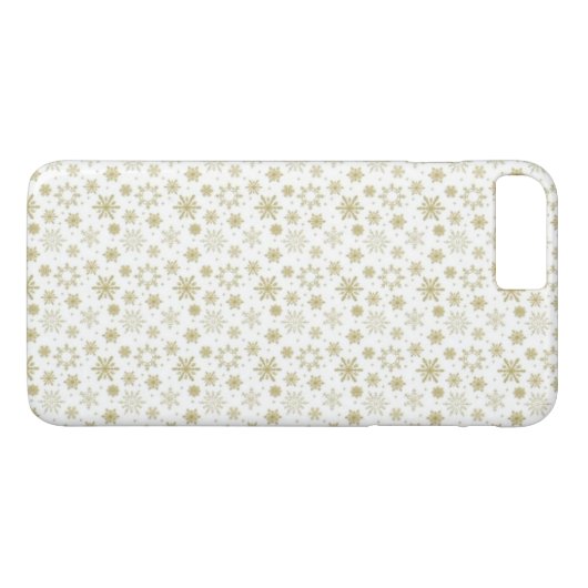 Golden Snowflake Design Phone Case (Achterkant (Horizontaal))