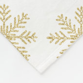 Golden Snowflake Fleece Deken (Hoek)