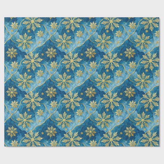 Golden Snowflake Frozen Abstract Cadeaupapier (Vlak)