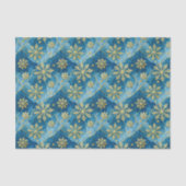 Golden Snowflake Frozen Abstract Tissuepapier (Voorkant)