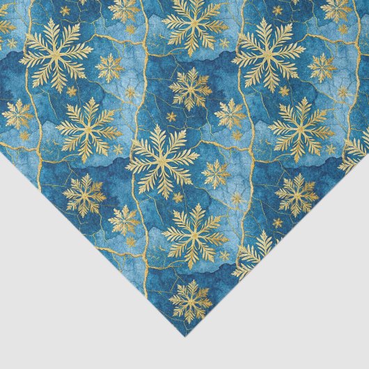 Golden Snowflake Frozen Abstract Tissuepapier (Detail)