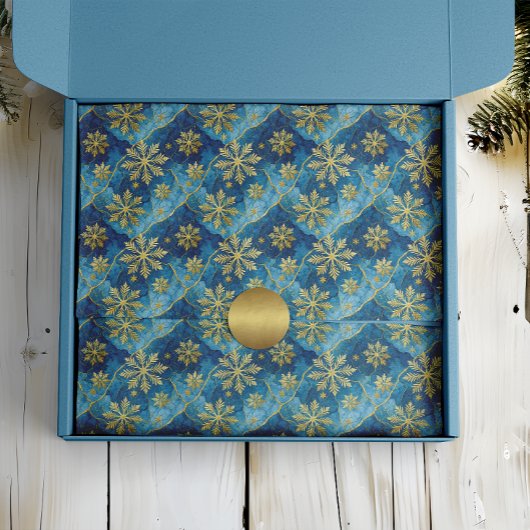 Golden Snowflake Frozen Abstract Tissuepapier