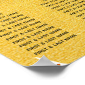 Golden Snowflake kerstbruiloft Poster (Hoek)