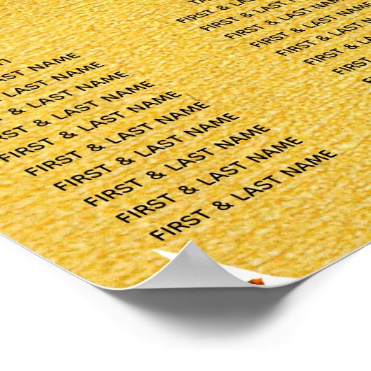 Golden Snowflake kerstbruiloft Poster (Hoek)