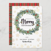 Golden Snowflake-kerstkaart Feestdagenkaart (Voorkant / Achterkant)