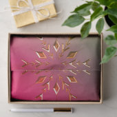 Golden Snowflake Luxe Kerstgradiënt Tissuepapier (Geschenk)