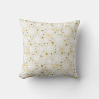Golden Snowflake Pattern Kussen
