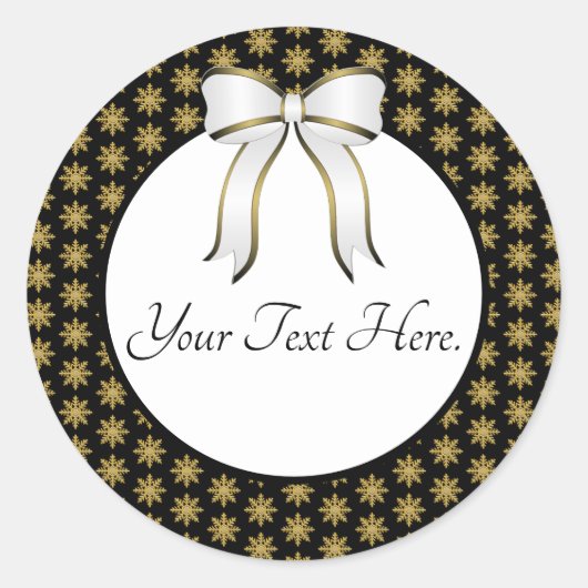 Golden Snowflake Sticker (Voorkant)