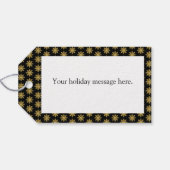 Golden Snowflake Wine Gift Label Cadeaulabel (Achterkant Horizontaal)