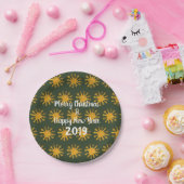 Golden Snowflakes - aangepaste tekst Papieren Bordje (Feest)