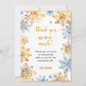 Golden Snowflakes Bedankkaart (Voorkant)