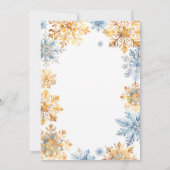 Golden Snowflakes Bedankkaart (Achterkant)