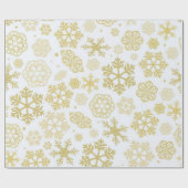 Golden Snowflakes. Cadeaupapier (Vlak)