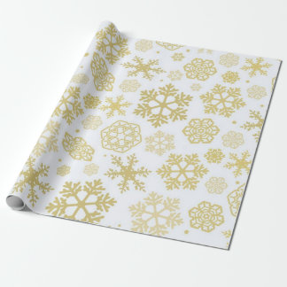Golden Snowflakes. Cadeaupapier