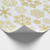 Golden Snowflakes. Cadeaupapier (Hoek)