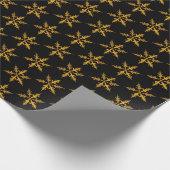 Golden Snowflakes Cadeaupapier (Hoek)