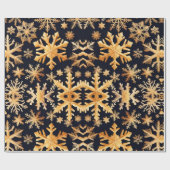 Golden Snowflakes Cadeaupapier (Vlak)