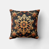 Golden Snowflakes Elegant Winter feestdagen Design Kussen (Achterkant)