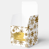 Golden Snowflakes feestelijke kerstbruiloft Bedankdoosjes (Geopend)