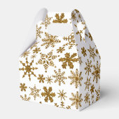 Golden Snowflakes feestelijke kerstbruiloft Bedankdoosjes (Achterkant)