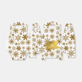 Golden Snowflakes feestelijke kerstbruiloft Bedankdoosjes (Uitgevouwen)