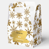 Golden Snowflakes feestelijke kerstbruiloft Bedankdoosjes (Geopend)