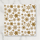 Golden Snowflakes feestelijke kerstbruiloft Bedankjes Labels (Achterkant)
