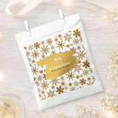 Golden Snowflakes feestelijke kerstbruiloft Bedankzakje (Geknipt)