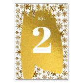 Golden Snowflakes feestelijke kerstbruiloft Kaart (Voorkant)