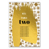 Golden Snowflakes feestelijke kerstbruiloft Kaart (Voorkant)