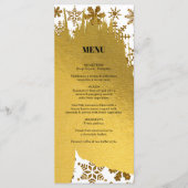 Golden Snowflakes feestelijke kerstbruiloft Menu (Voorkant)