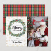 Golden Snowflakes Fotokerstkaart Feestdagenkaart (Voorkant / Achterkant)