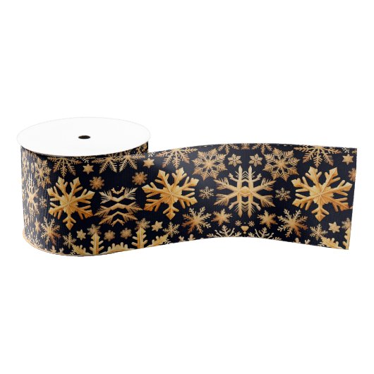 Golden Snowflakes Grosgrain Lint (Spoel)