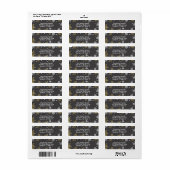 Golden Snowflakes Holiday Adres Etiket (Full Sheet)